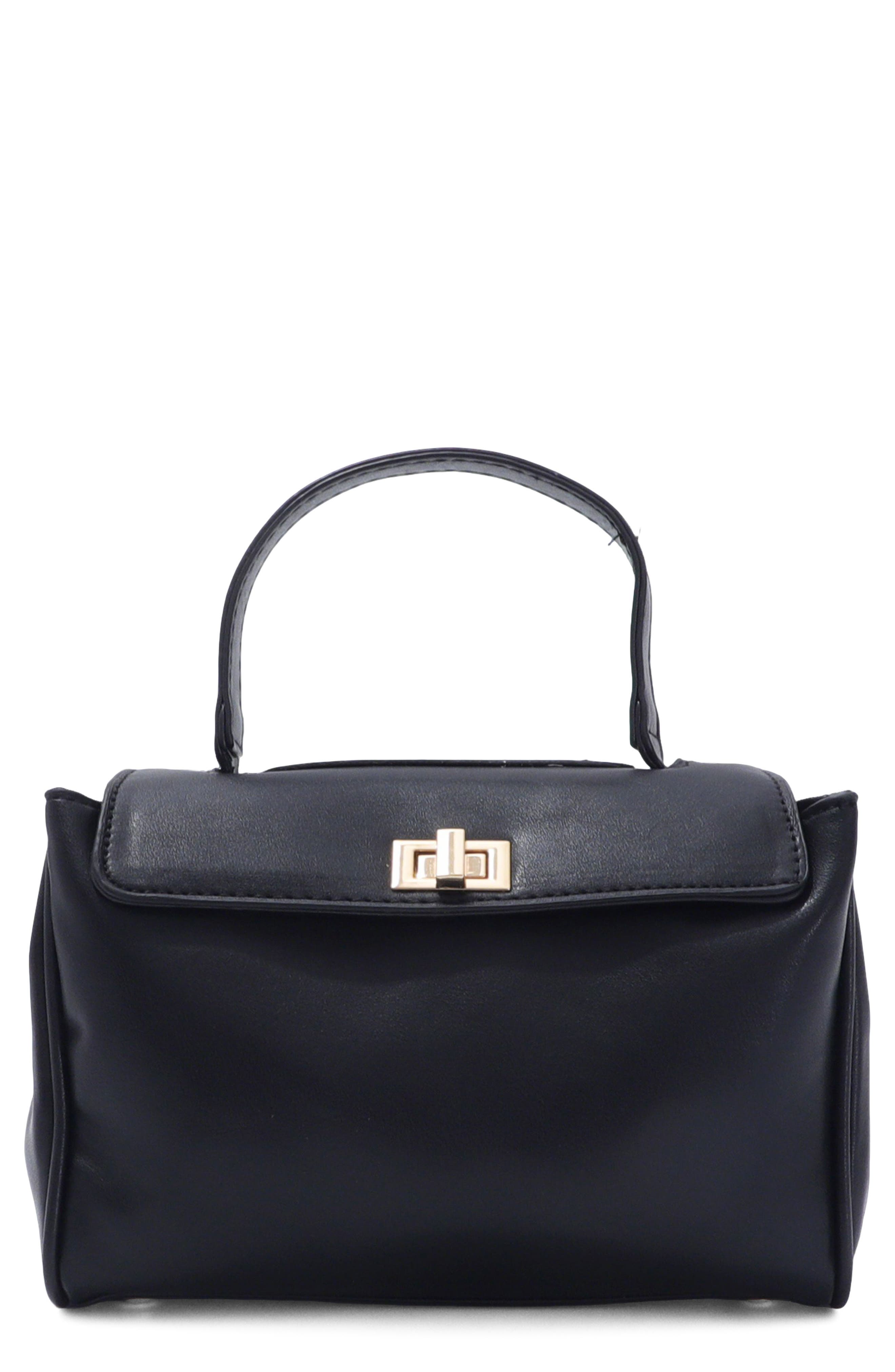 Faux Leather Single Handle Bag