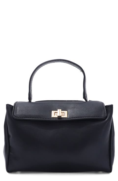 Faux Leather Single Handle Bag