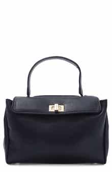 Faux Leather Single Handle Bag