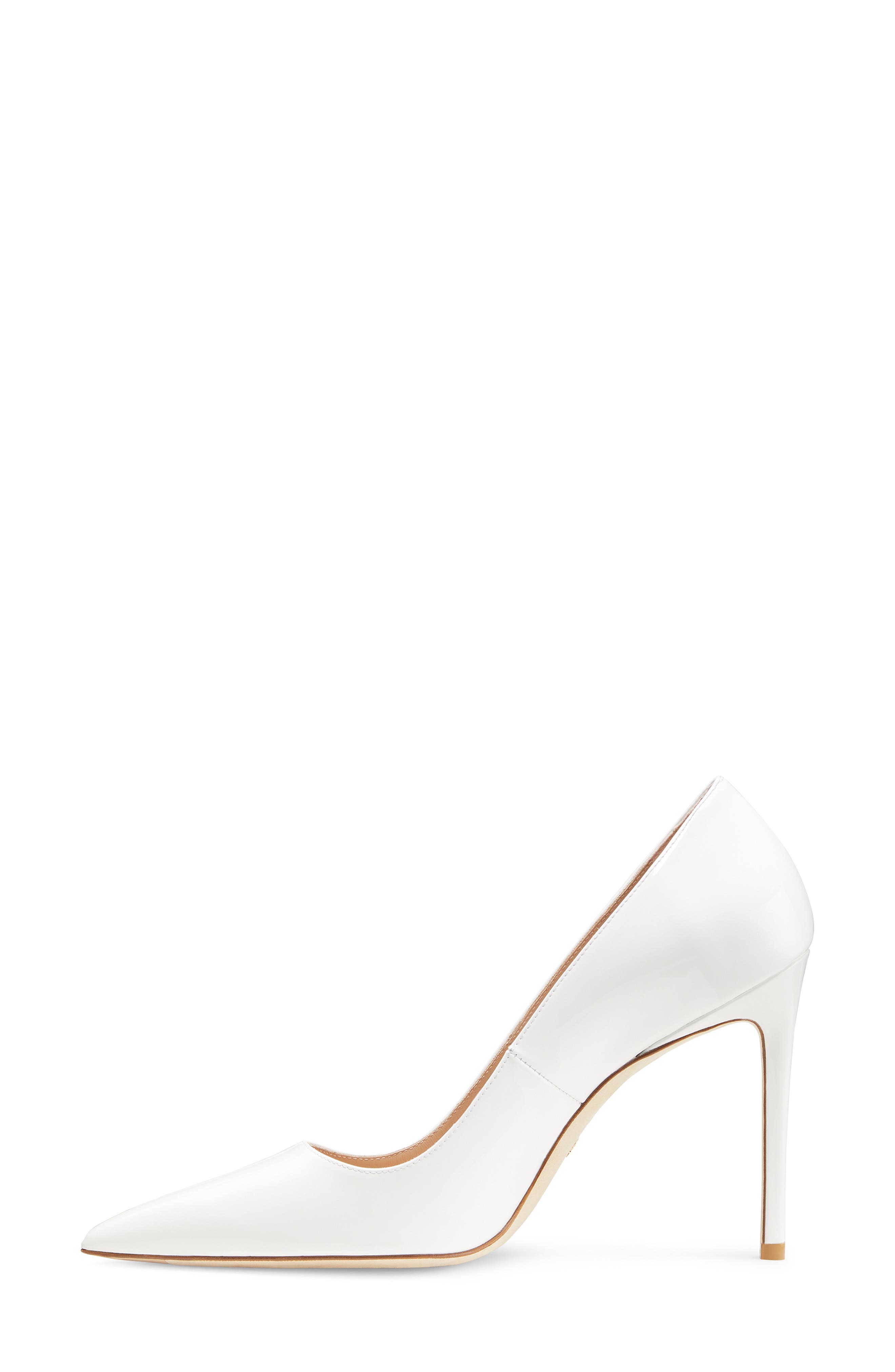 Stuart Pointed Toe Pump, Alternate, color, WHITE.