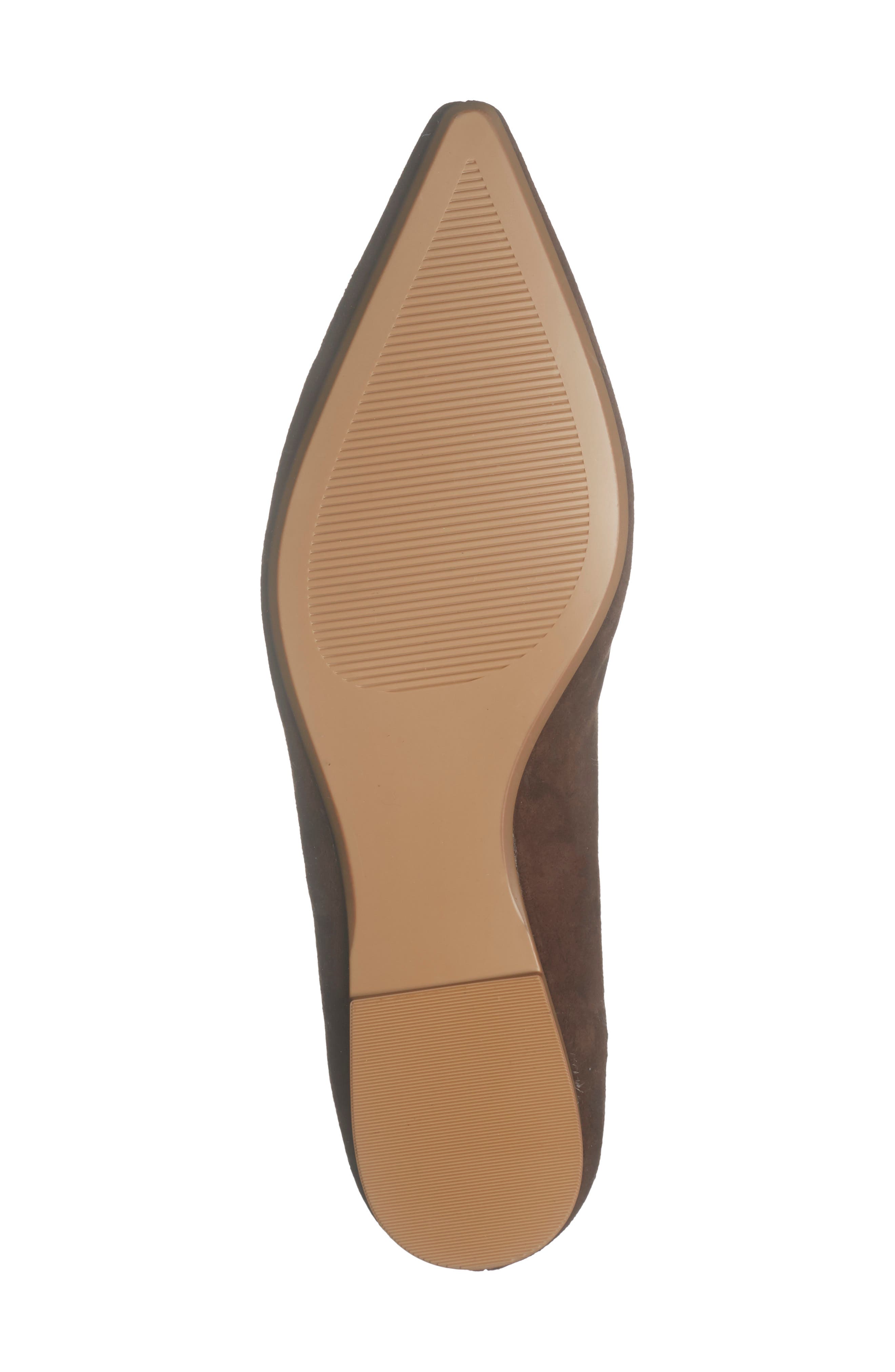 Bekah Pointed Toe Flat, Alternate, color, BROWN SUEDE