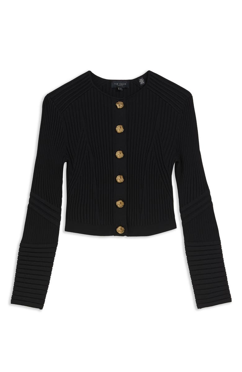 Ted Baker London Janisaa Statement Button Rib Cardigan, Alternate, color, 