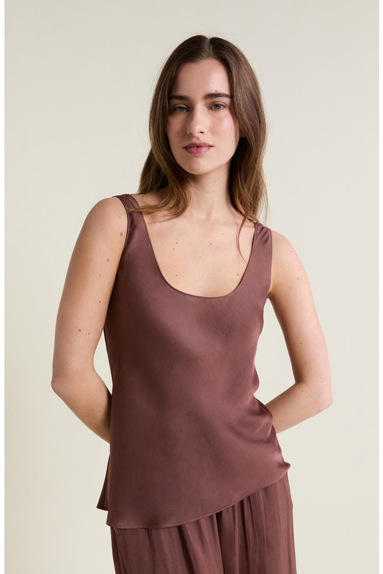 Cheeta Pajama Tank, Alternate, color, CHOCOLATE