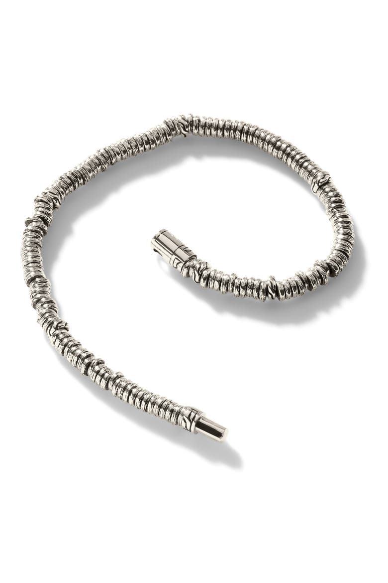 Heishi Bracelet, Sterling Silver, Alternate, color, SILVER