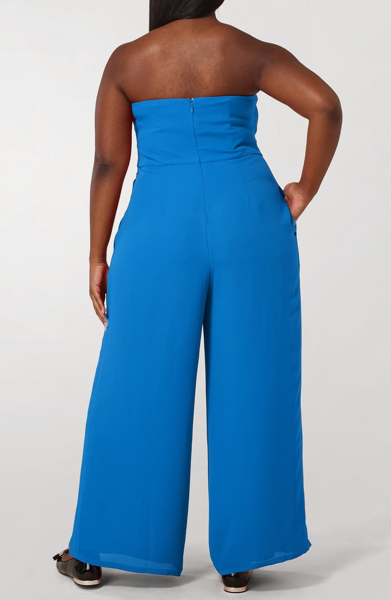 Marée Pour Toi The Magic Strapless Jumpsuit, Alternate, color,