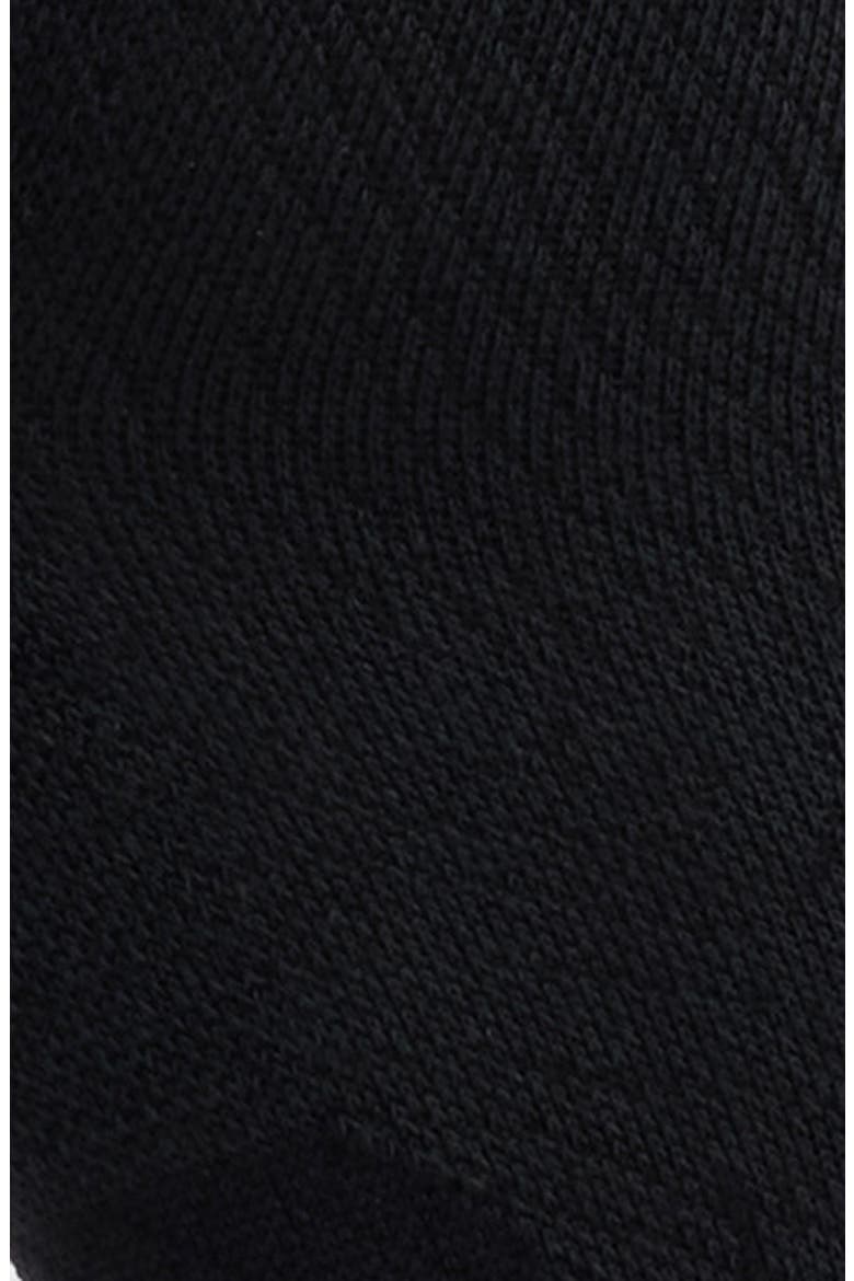 Quarter Run Socks, Alternate, color, BLACK