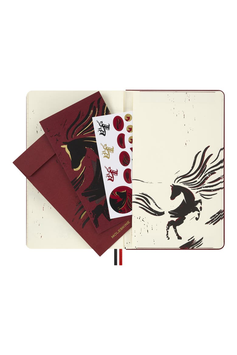 Year of the Fire Horse Notebook, Alternate, color, RED