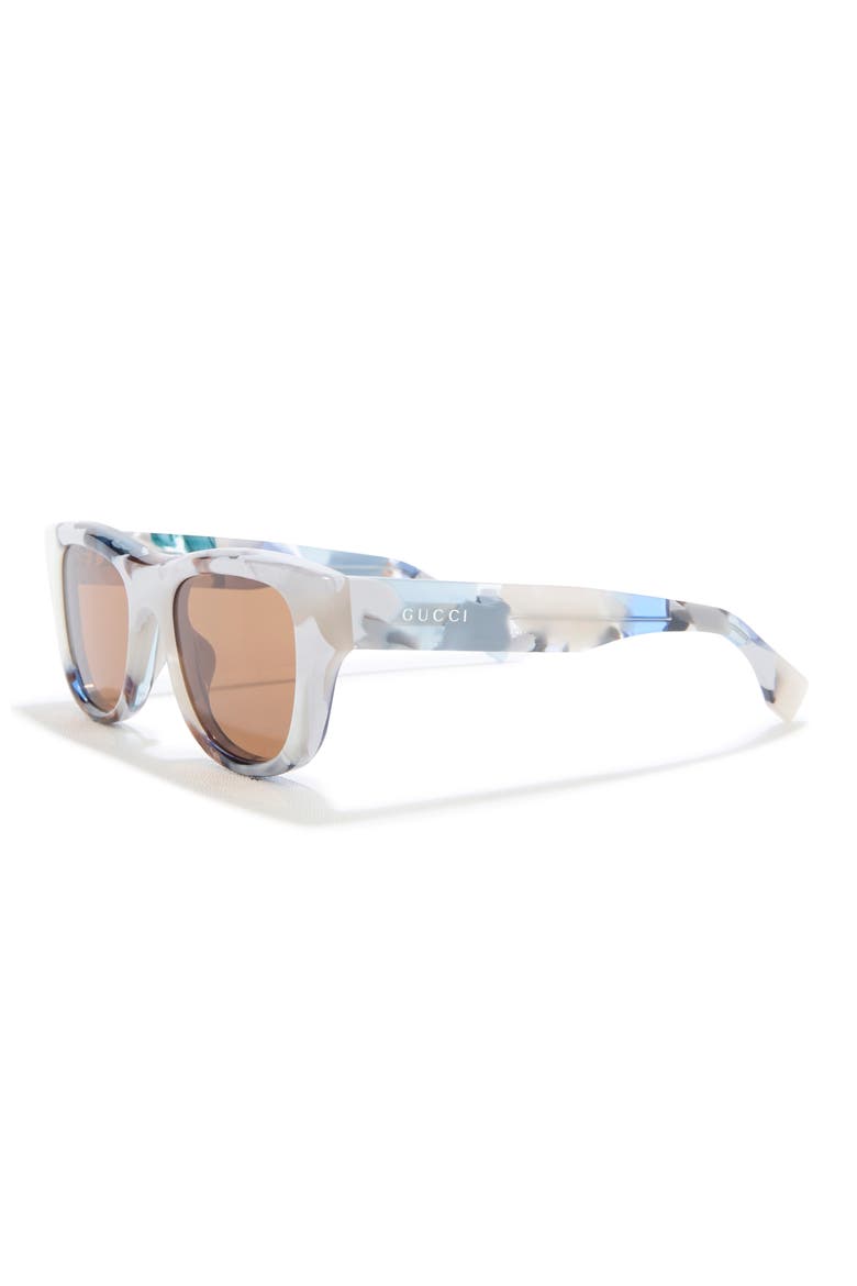 51mm Square Sunglasses, Alternate, color, GREY GREY BROWN