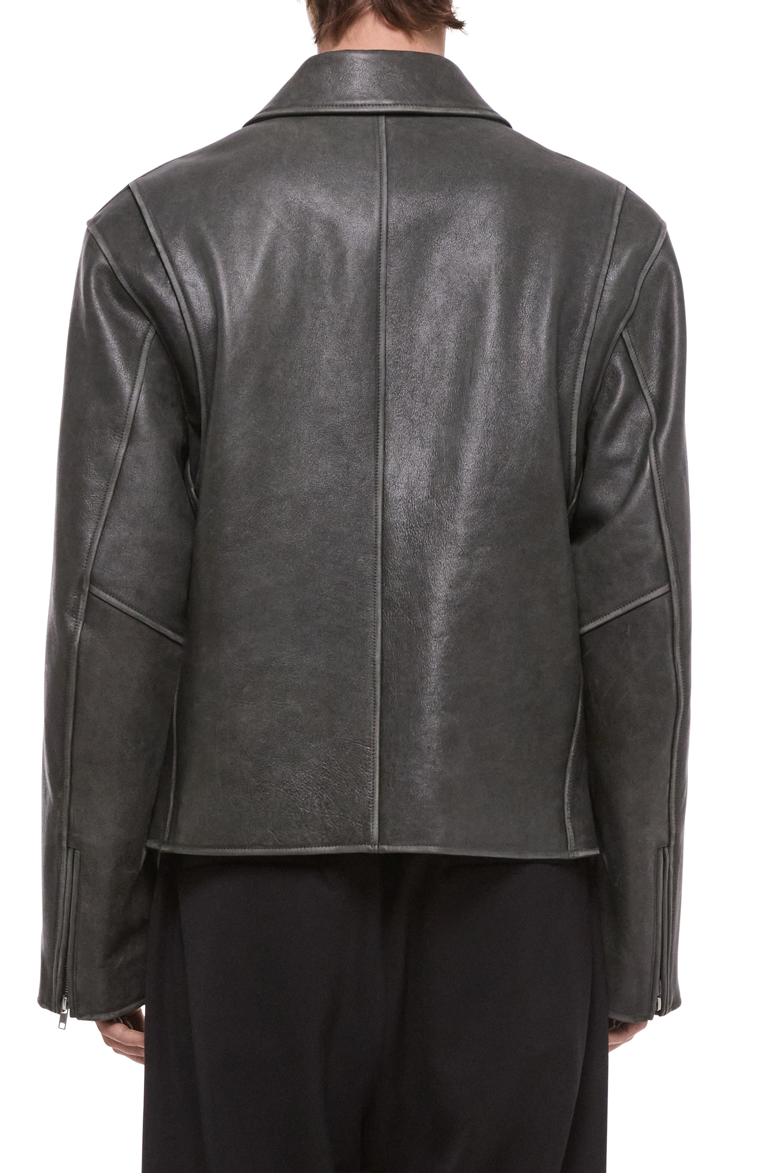 Distressed Leather Jacket - image 2