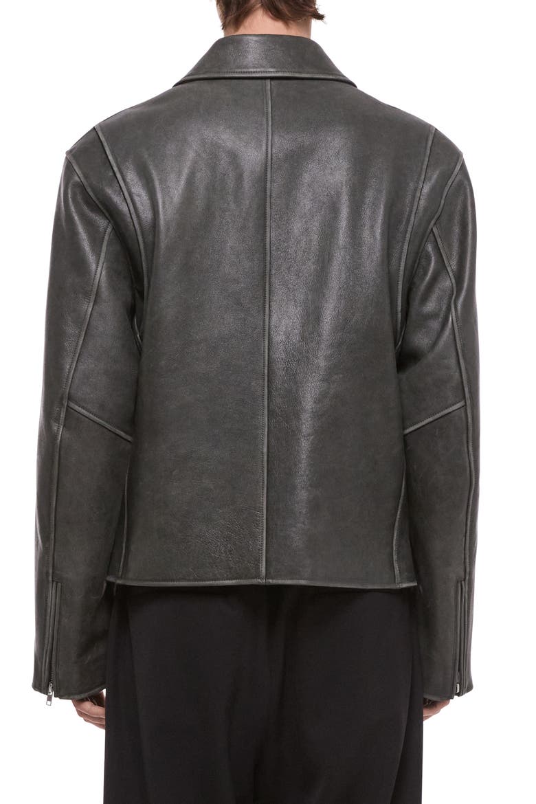 Distressed Leather Jacket, Alternate, color, SEGANO