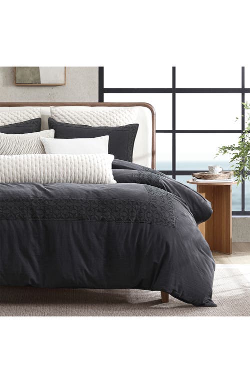 Dkny Pure Hotel Eyelet Comforter & Shams Set In Black