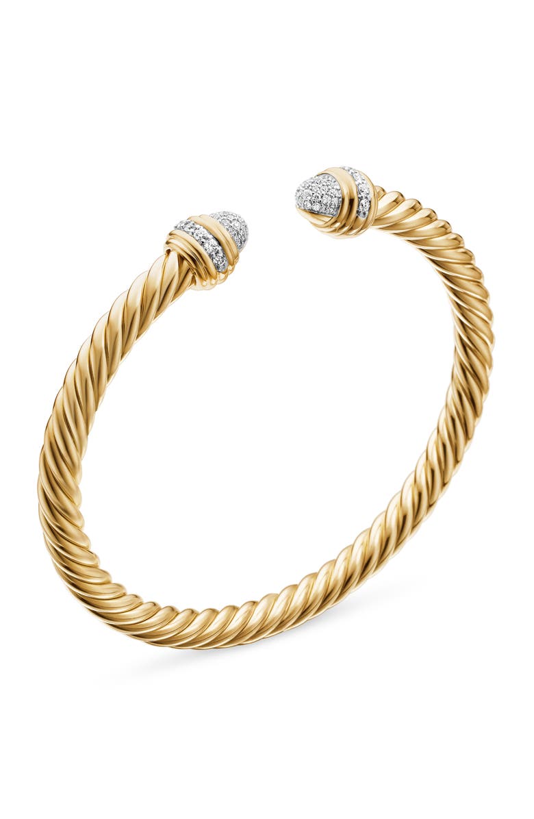 David Yurman Cable Cuff Bracelet with Diamonds, Alternate, color, 