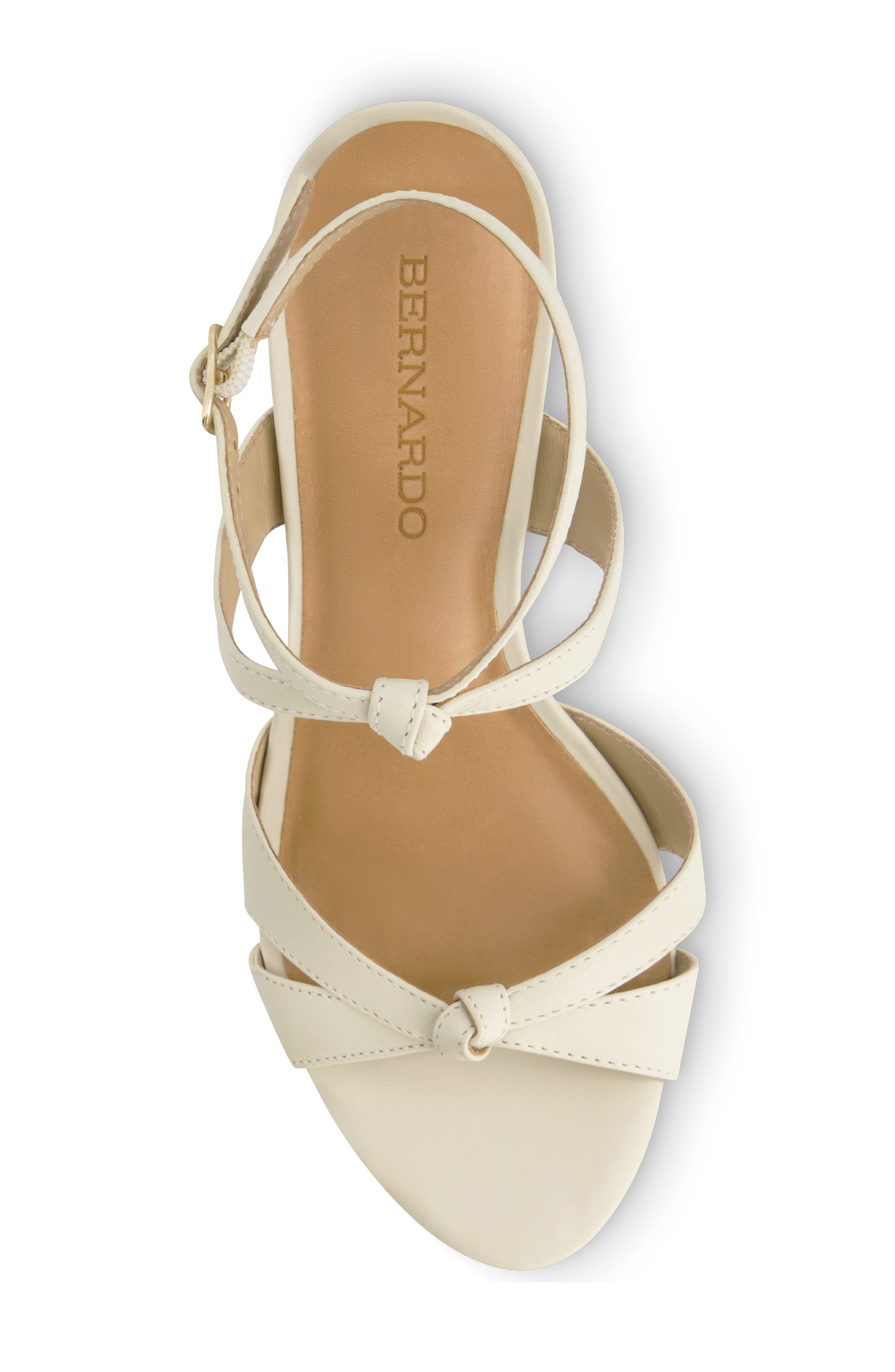 Bernardo Neera Sandal, Alternate, color, Eggshell Antique Calf