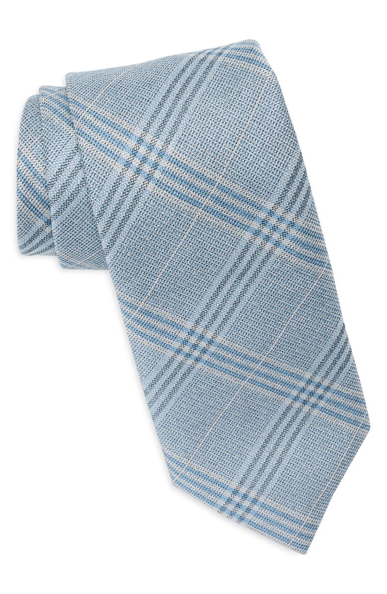 Michael Kors Lascaus Plaid Tie, Main, color, Indigo