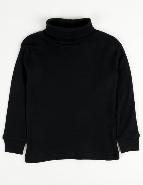 Kids Long Sleeve Cotton Turtleneck Shirt (Toddler, Little Kid & Big Kid)