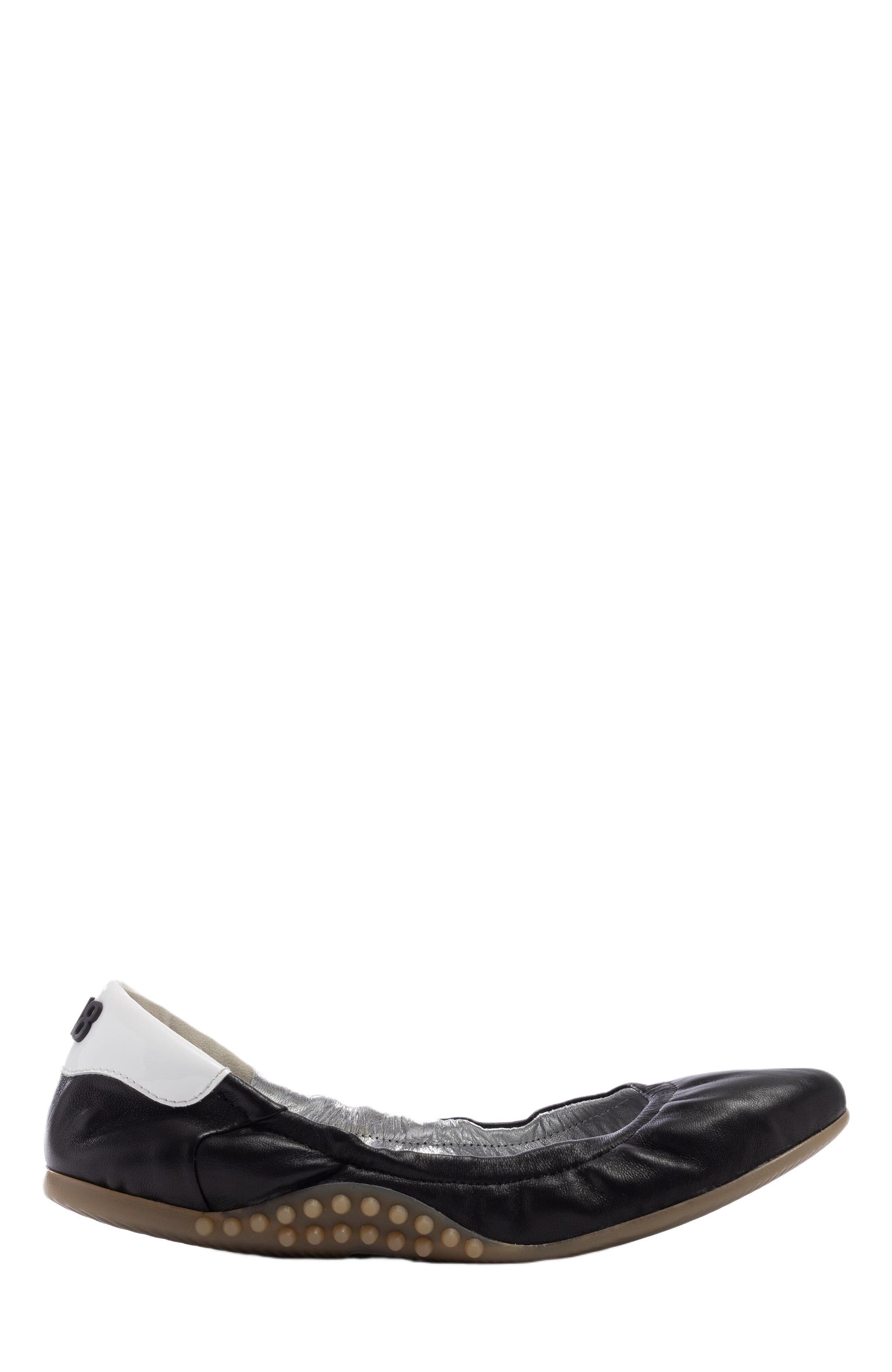 P448 Stella Ballet Flat, Main, color, Black/White