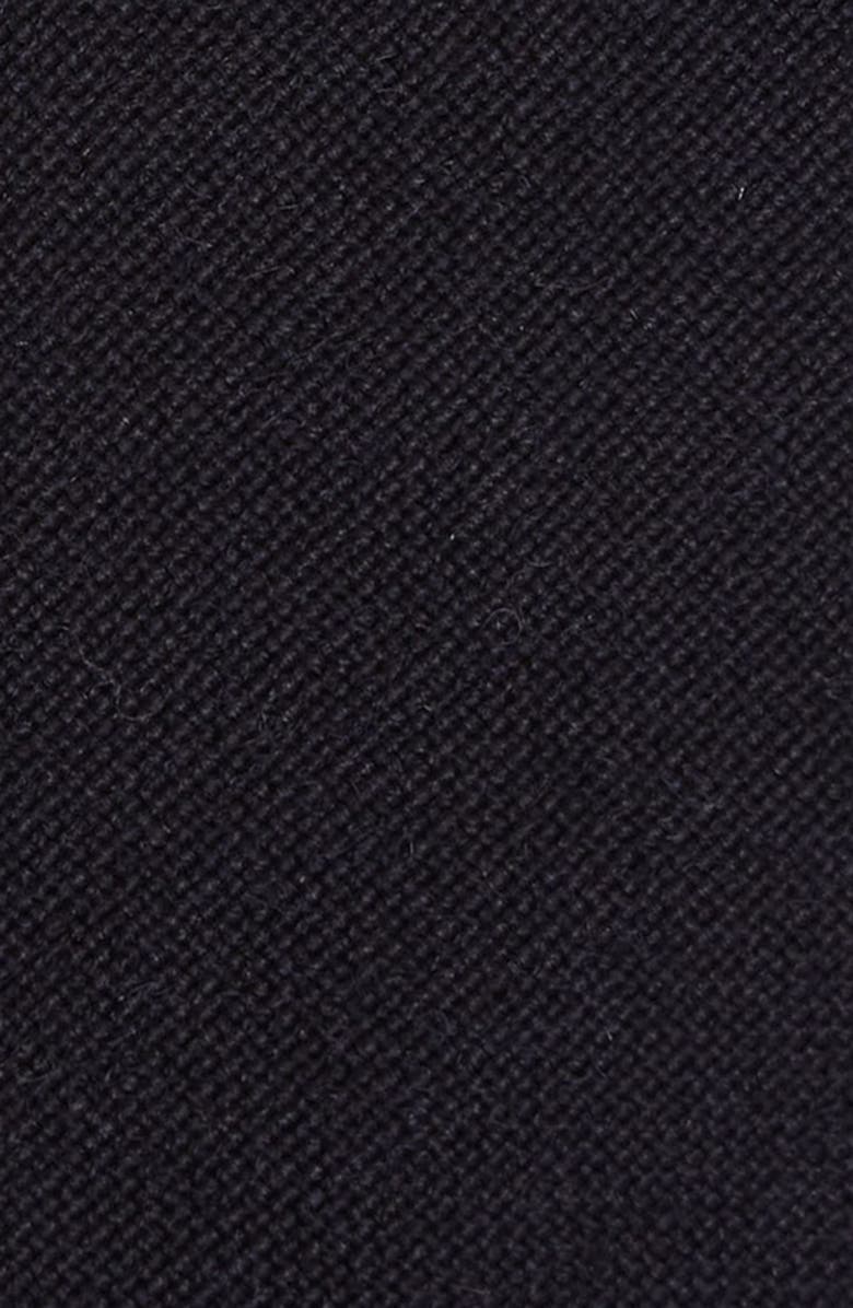 Thom Browne Grosgrain Trim Wool Tie, Alternate, color, Navy