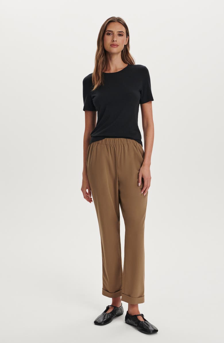 Varley Alana Slim Tapered Crop Pants, Alternate, color, Taupe Stone
