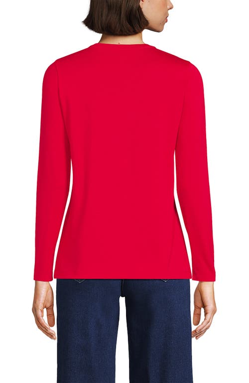 Lands' End Relaxed Supima Cotton T-shirt In Red