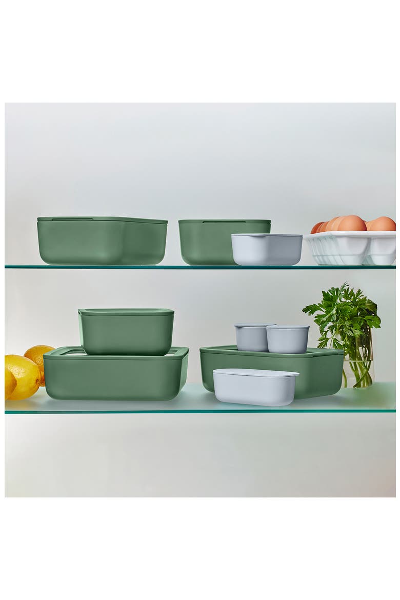 13-Piece Food Storage Glass Container Set, Alternate, color, SAGE