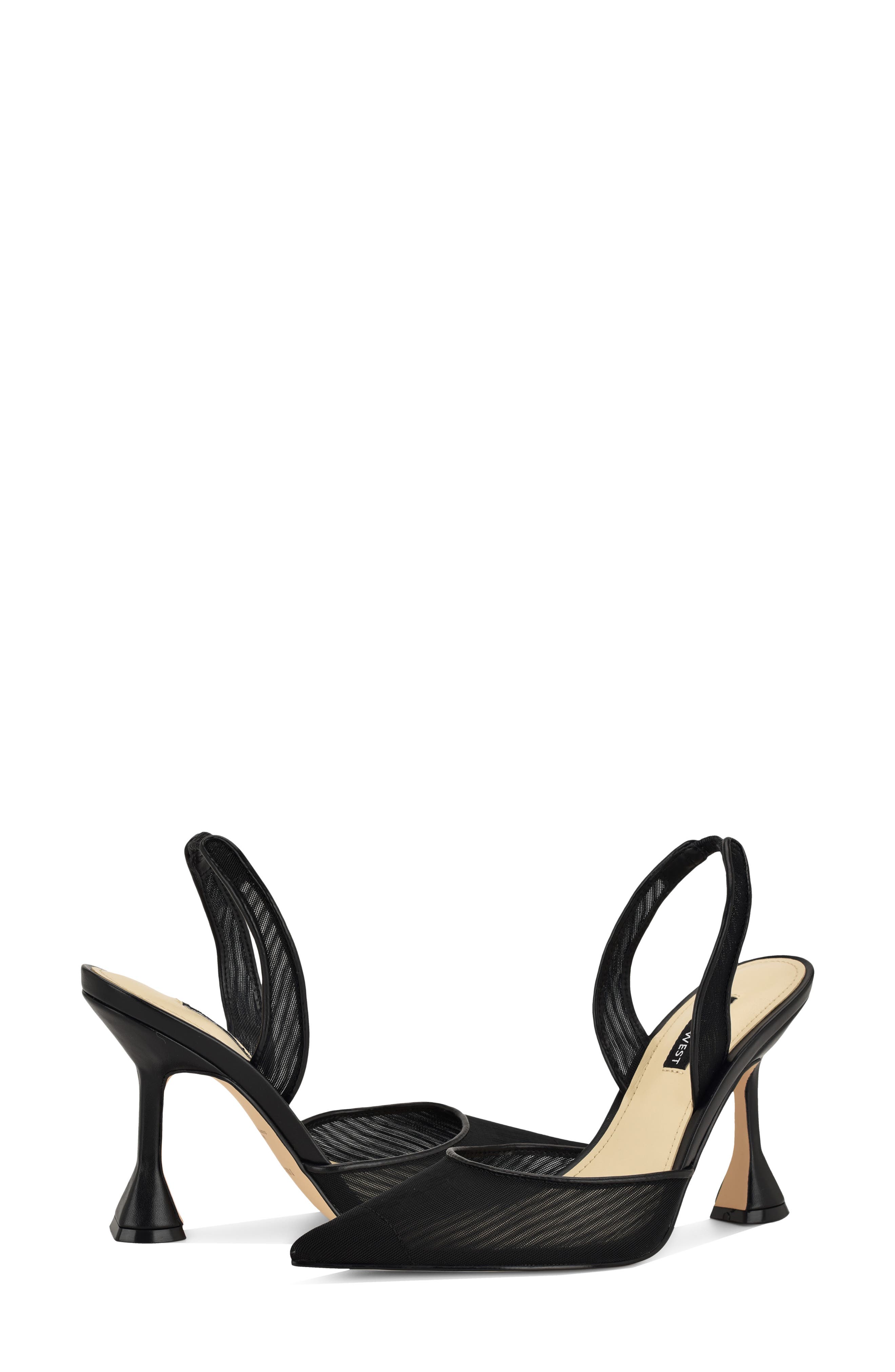 Nine West Kansy Slingback Pump, Alternate, color, Black
