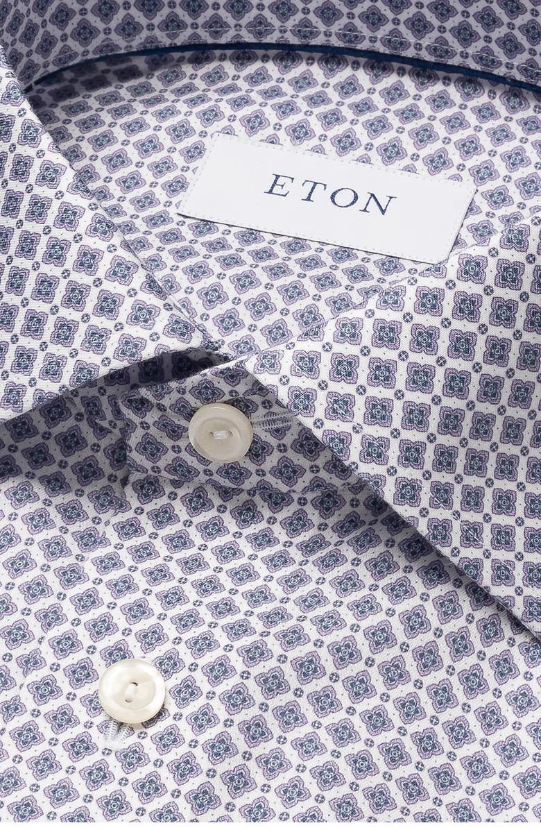 Eton Slim Fit Cotton & Lyocell Dress Shirt, Alternate, color, 