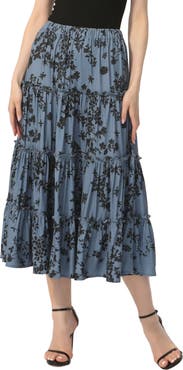 Kimi & Kai Women's Tiered Midi Skirt