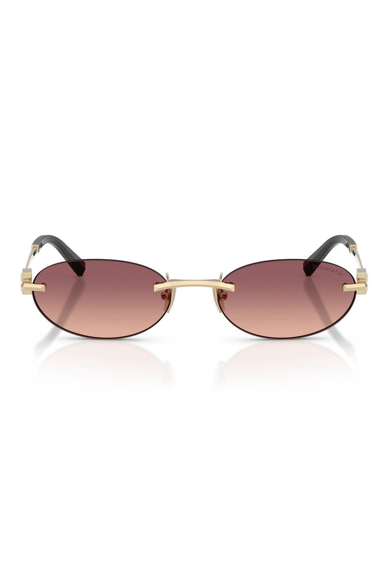 56mm Oval Sunglasses, Main, color, GOLD / PINK GRADIENT VIOLET