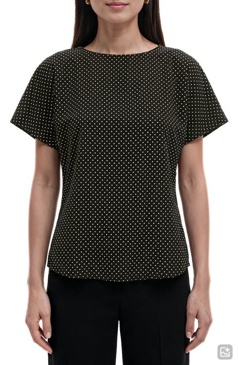 Polka Dot Short Sleeve Top