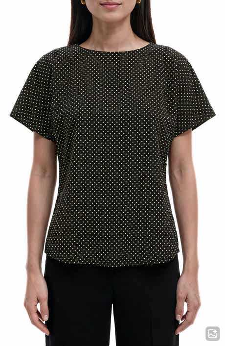 Polka Dot Short Sleeve Top
