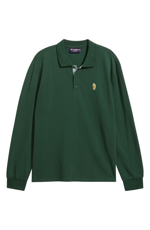 Pooh Hudson Long Sleeve Cotton Piqué Polo