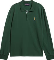 ROWING BLAZERS Pooh Hudson Long Sleeve Cotton Piqué Polo