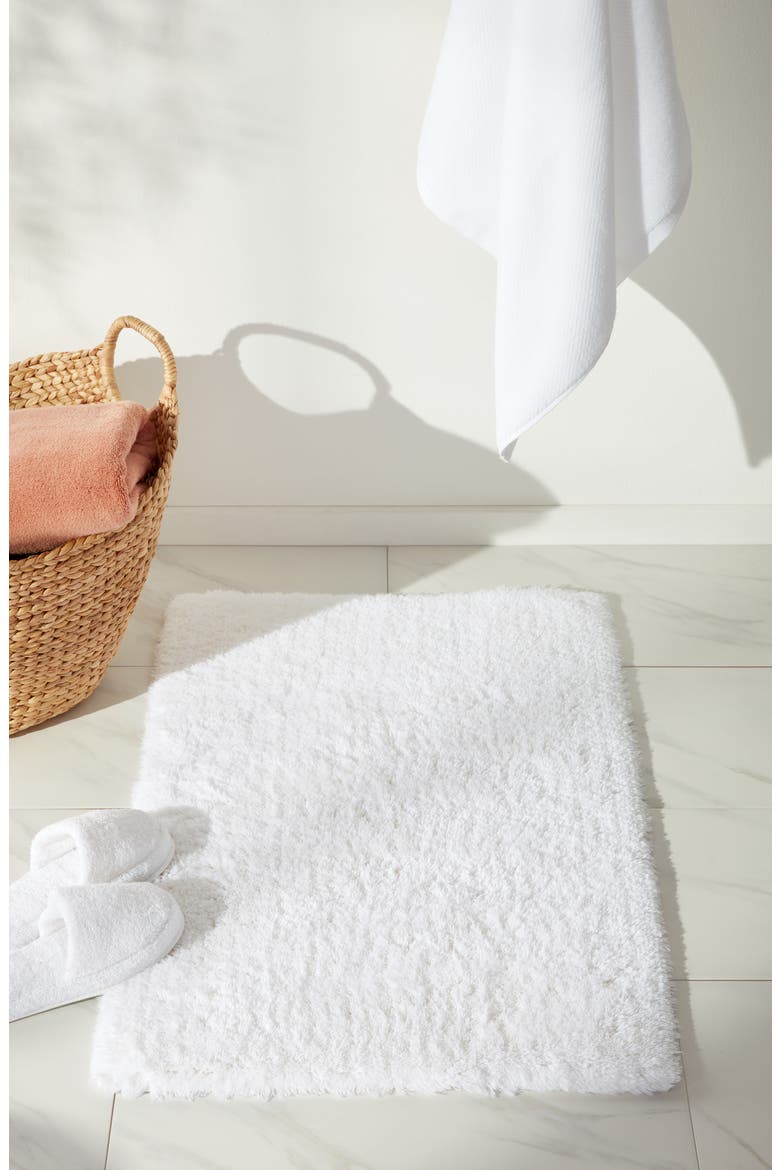 Luxury Bath Rug, Alternate, color, WHITE