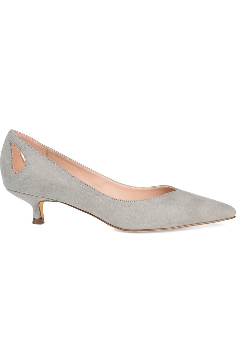 Journee Collection JOURNEE Goldie Kitten Heel Pump, Alternate, color, Grey