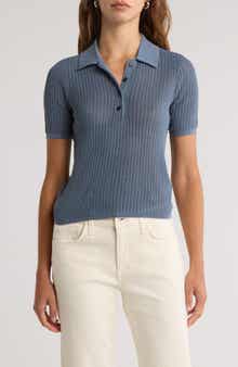 rag & bone Vivi Open Stitch Polo