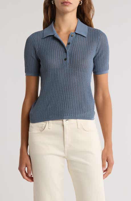 rag & bone Vivi Open Stitch Polo