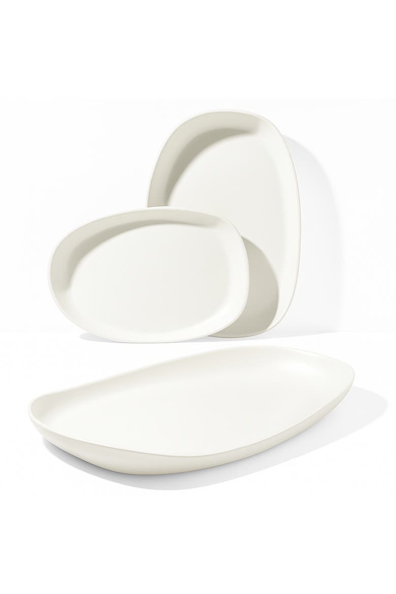 Dadasi Long Serving Platter, Alternate, color, Matte White