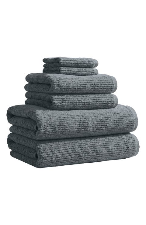 6-Piece Turkish Cotton Towel Set