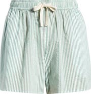 Bernardo Stripe Cotton Drawstring Shorts