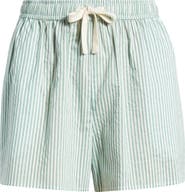 Bernardo Stripe Cotton Drawstring Shorts