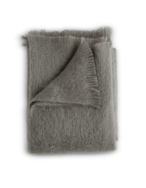 Evangeline Mohair Throws In Gray