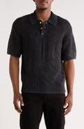 PURPLE BRAND Knit Polo Sweater