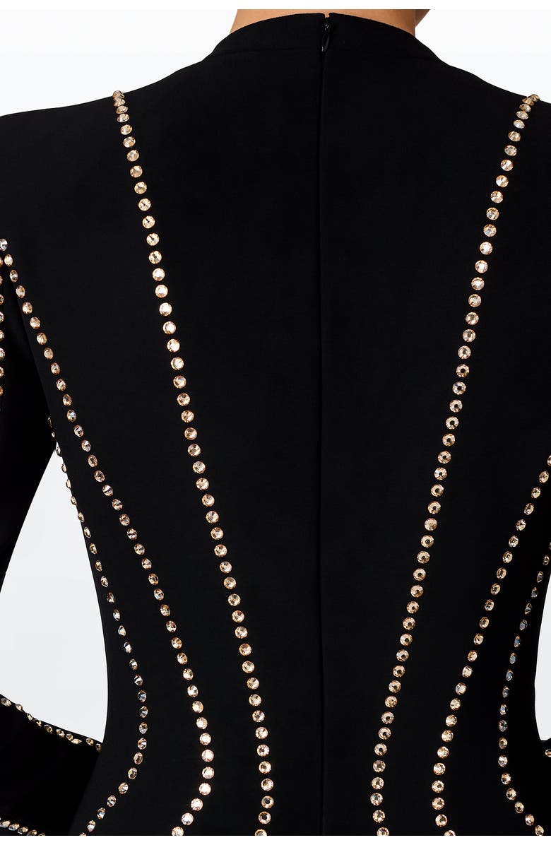 Jenny Packham Victoire Rhinestone-Embellished Maxi Gown, Alternate, color, Liquorice