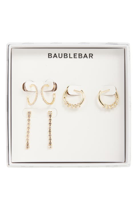 Your Go-To Set of 3 Hoop & Drop Earrings