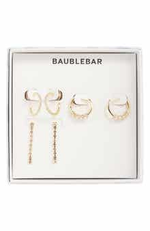 BaubleBar Your Go-To Set of 3 Hoop & Drop Earrings