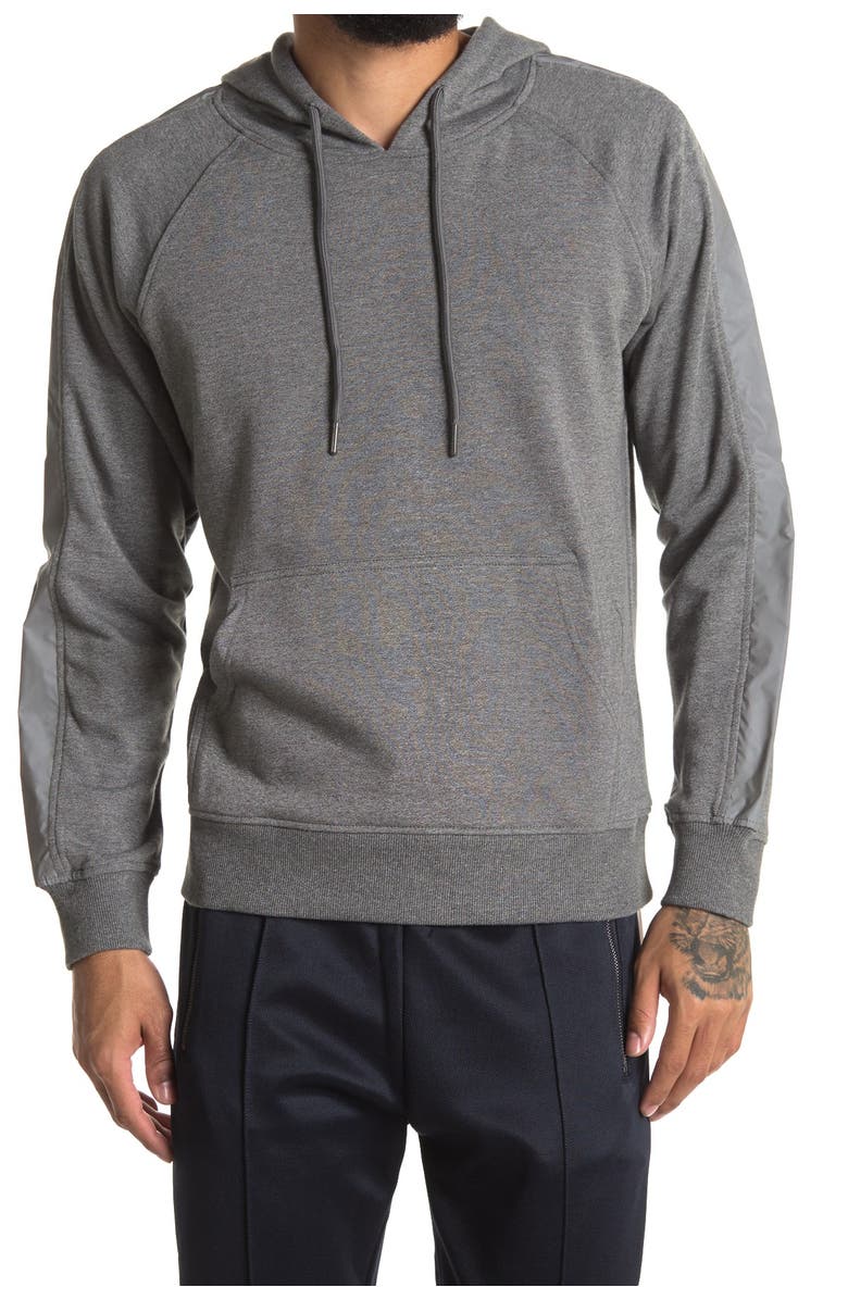 Jared Lang Striped Sleeve Hoodie, Main, color, 