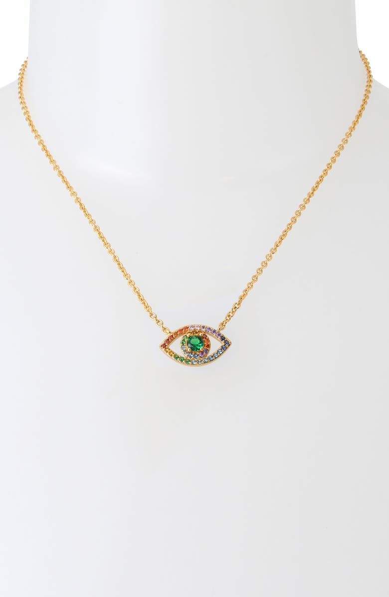 Kurt Geiger London Evil Eye Pendant Necklace, Alternate, color, 