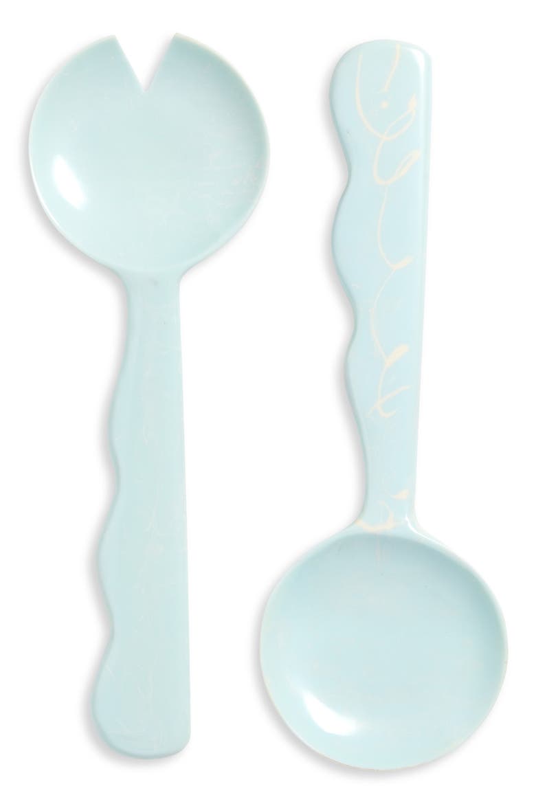 Set of 2 Resin Salad Servers, Main, color, LIGHT BLUE