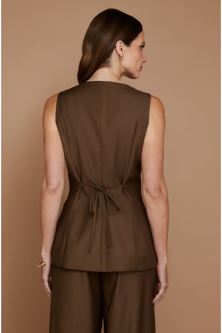 Tailored Waistcoat, Alternate, color, Chocolate