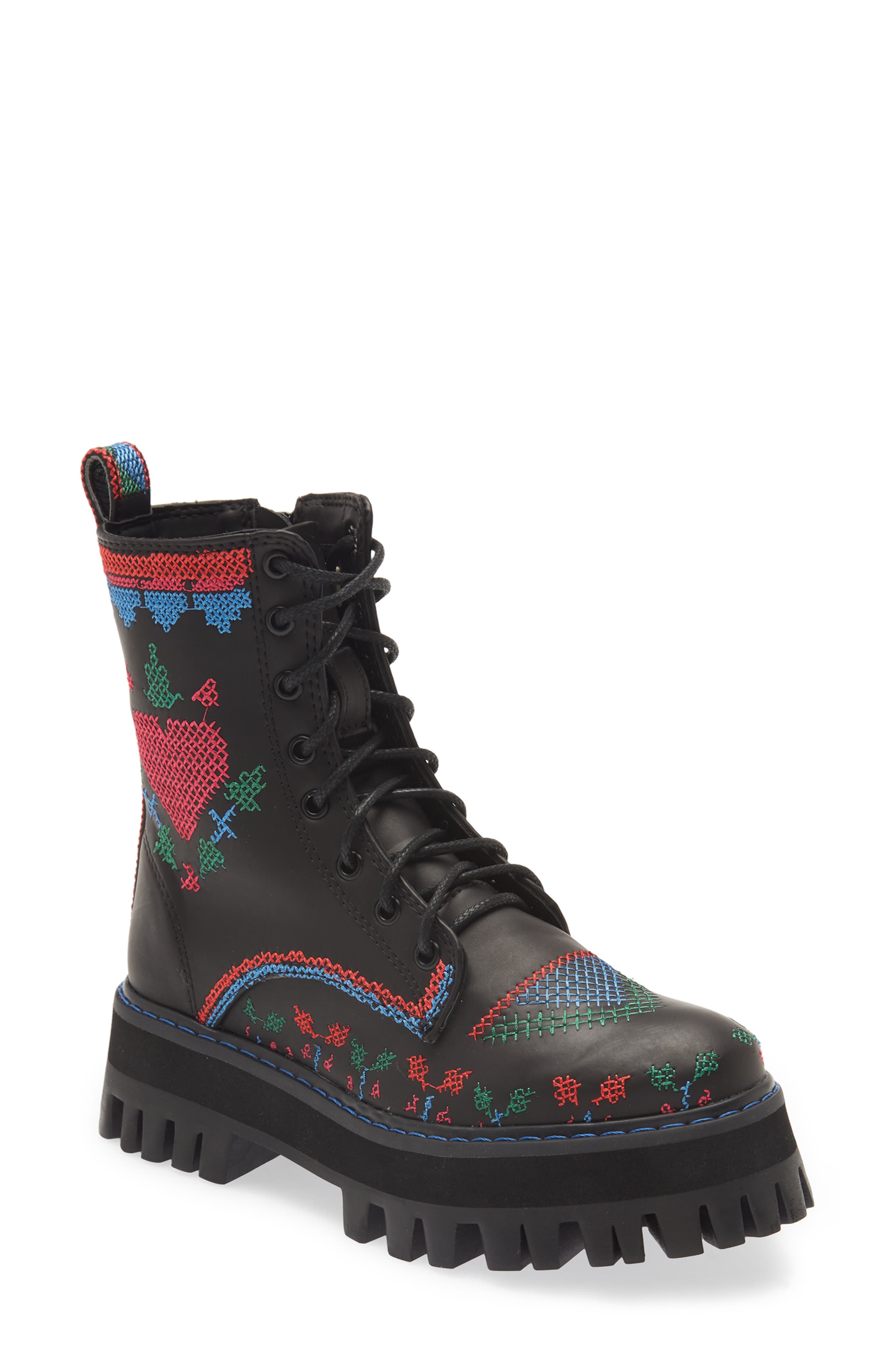 FARM Rio Stitched Lace-Up Boot, Main, color, 